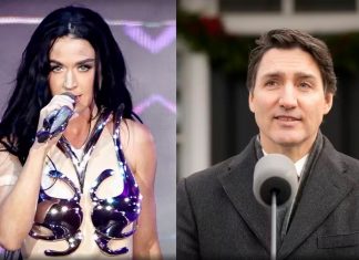 Katy Perry e Justin Trudeau jantam juntos no Canadá
