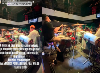 Antes do The Town, baterista do Green Day toca em bar de pagode de São Paulo