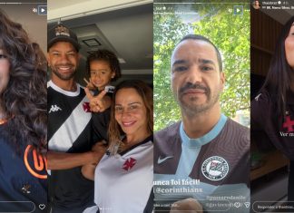 Vasco x Corinthians: Viviane Araujo, Caio Blat e mais famosos postam torcidas para jogo