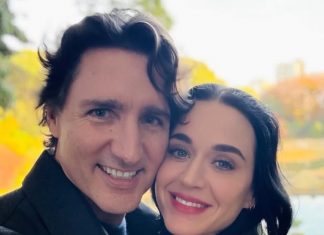 Katy Perry e Justin Trudeau posam juntos em selfie publicada pela cantora