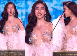 Dentes falsos de candidata ao Miss Grand Thailand 2026 caem durante apresentação