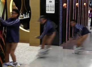 Participante do Big Brother da Argentina atende ‘big fone’ de calças abaixadas