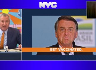 ‘Se você não quer se vacinar, nem precisa vir’, diz prefeito de NY a Bolsonaro