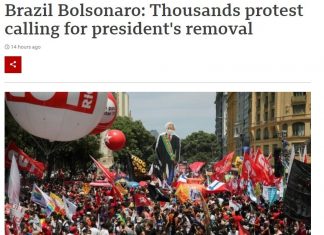 Veja como os jornais estrangeiros noticiam protestos contra Bolsonaro no Brasil
