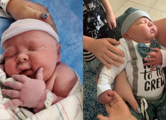 Mulher dá à luz bebê de 6,3 kg nos EUA; Finnley já usa roupas de 6 a 9 meses