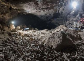 A macabra pilha de ossos humanos descoberta em caverna na Arábia Saudita