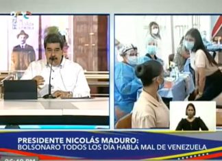 Maduro chama Bolsonaro de imbecil por dizer que vacina provoca Aids