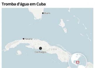 Tromba d’água se forma na costa de Cienfuegos, em Cuba; veja vídeo
