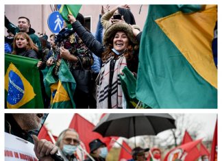 Bolsonaro é recebido em cidade italiana com manifestações contra e a favor