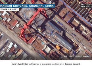 Imagens de satélite mostram avanço na construção de mais moderno porta-aviões militar chinês