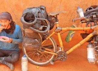 Da neve ao deserto, brasileiro viaja pelo mundo em uma bicicleta de bambu