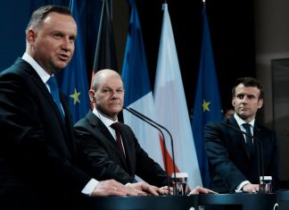 Macron, Scholz e Duda se reúnem e prometem unir forças para evitar guerra na Ucrânia