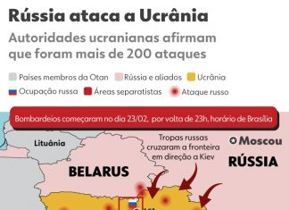 Imagens mostram mísseis russos e clarão no céu durante primeiros bombardeios na Ucrânia; VÍDEO