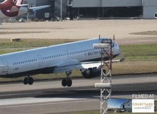 Avião arremete por fortes ventos no aeroporto de Londres; Veja VÍDEO