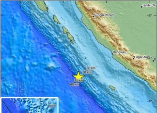 Terremoto de magnitude 6,7 atinge o sudoeste de Sumatra, na Indonésia