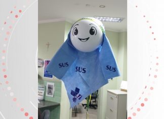La’SUS: mascote da Copa ganha versão do SUS em posto de saúde no ES