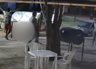 Vídeo mostra momento em que policial aposentado é morto a facadas ao tentar defender filho