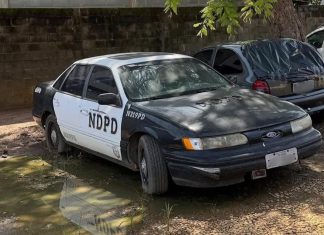 Viatura clássica da polícia dos EUA nos anos 90? Carro com plotagem semelhante é visto em Palmas