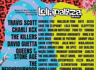 Lollapalooza 2027 anuncia line-up com Charli XCX, Travis Scott, The Killers e David Guetta