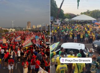 Palmas tem atos de apoio a Lula e Flávio Bolsonaro na véspera do 2º turno das Eleições 2026