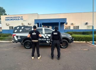 Polícia Civil faz operação contra suposto esquema de corrupção em 11 cidades do TO
